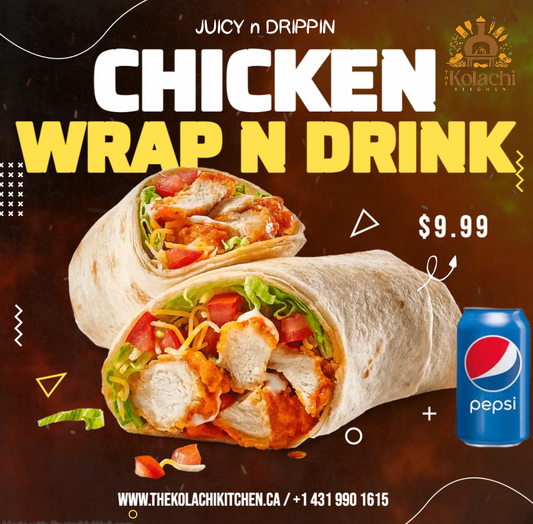 Chicken Wrap n Pepsi